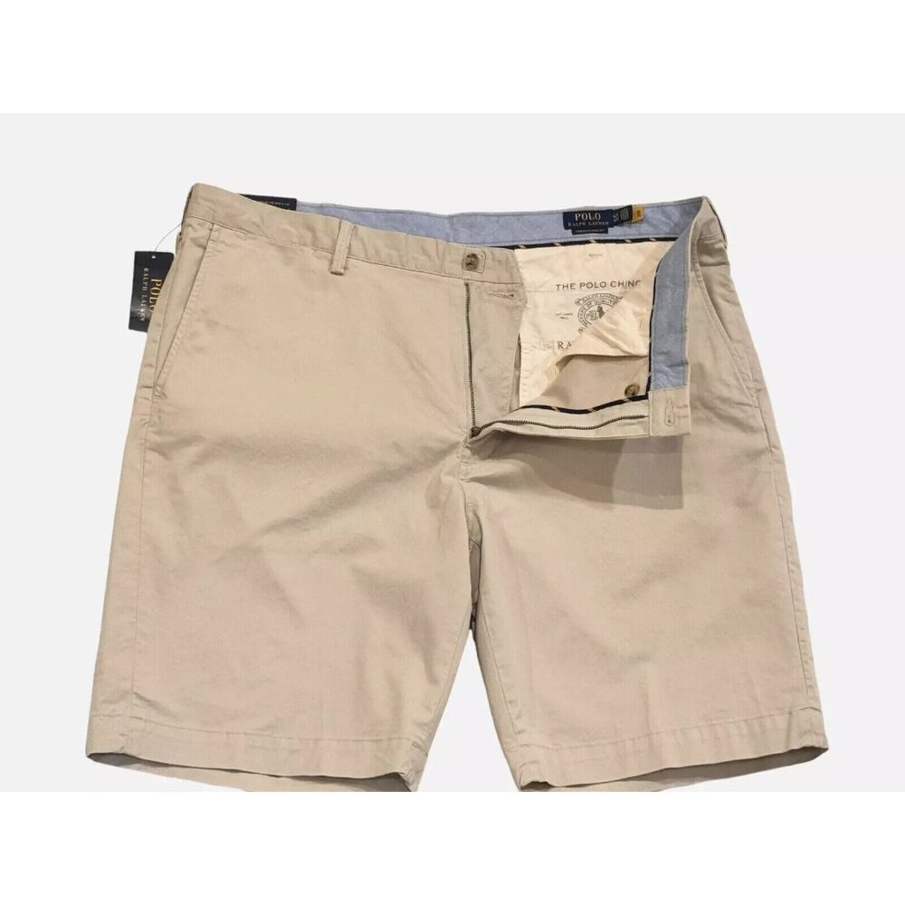 Polo Ralph Lauren Mens Big & Tall 40T Beige Stretch Classic Fit 10" Chino Shorts - Picture 2 of 7